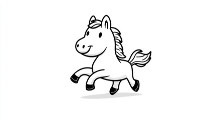 Cartoon horse running