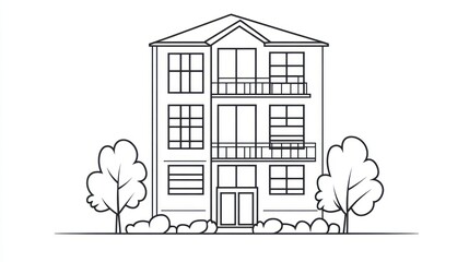 Simple multistory building illustration