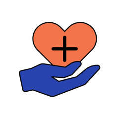 Medical Care icon outline editable stroke line drawing eps.