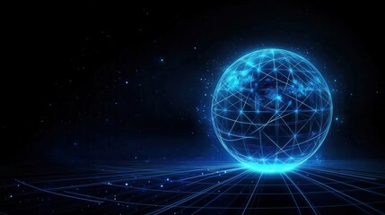 Obraz premium Digital Network Globe