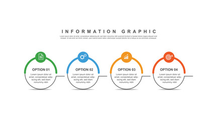 4 step infographic design. schedule concept with paper layout. can be used for workflow illustration