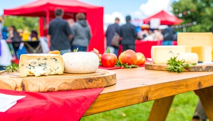 Cheese display at a market (1)