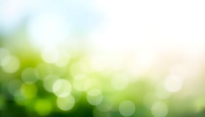 Obraz premium Abstract bokeh background with blurred green and white lights.