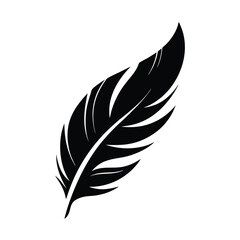 A stylish black feather gracefully isolated showcases elegant simplicity and minimalist beauty