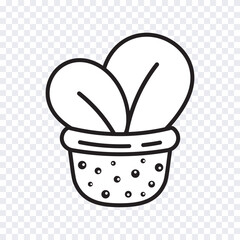 Coloring page "Cute plants". Vector design.