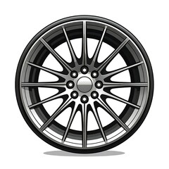 Fototapeta premium Detailed illustration of a car wheel (1)