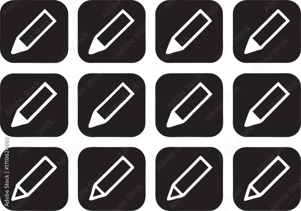 Poster a collection of 27 versatile black and white vector icons for diverse design applications