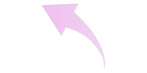 Swooping Purple Glass Arrow, Translucent Share or Reply Icon on Transparent Background

