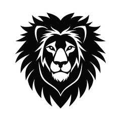 Obraz premium Majestic lion head royal power symbolic artwork vector art illustration 