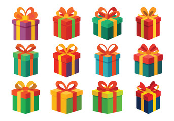 Colorful Gift Boxes Collection for Celebrations and Special Occasions
