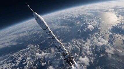 Smart space elevators conceptualized with carbon nanostructure tethers and autonomous energy modulation systems for orbital cargo transfer and satellite deployment.