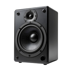 Fototapeta premium Black, rectangular speaker with two drivers