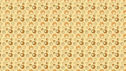 Seamless animal paw print pattern background for pet products and textile designs vector art