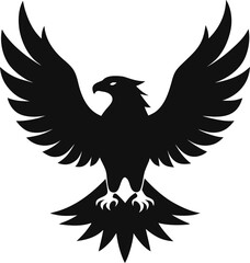 Obraz premium Eagle silhouette icon vector on white background 