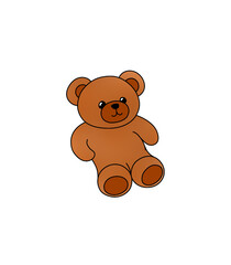 teddy bear on white background
