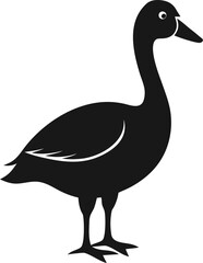 Gander silhouette icon vector on white background 