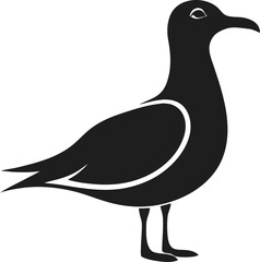 Gull silhouette icon vector on white background