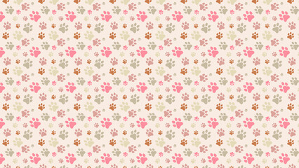 Seamless dog paw pattern background for pet lovers and animal themed design projects ideas