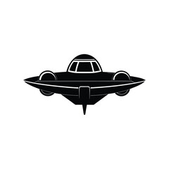 Anti gravity hover vehicle futuristic personal transport vector art illustration