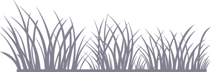 Grass silhouette illustration with natural blades in minimal style. Perfect vector design for landscaping, garden, and decorative nature themes. Ideal for backgrounds, prints, and patterns.