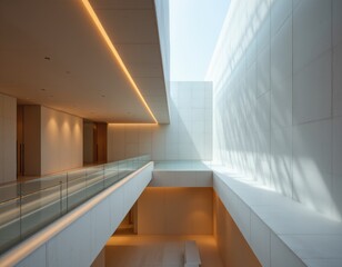 Obraz premium Modern Architecture Interior with Light and Shadow