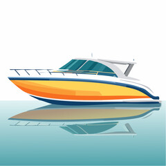 Modern Luxury Yacht on Calm Water