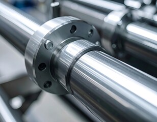Close-up of metallic industrial parts