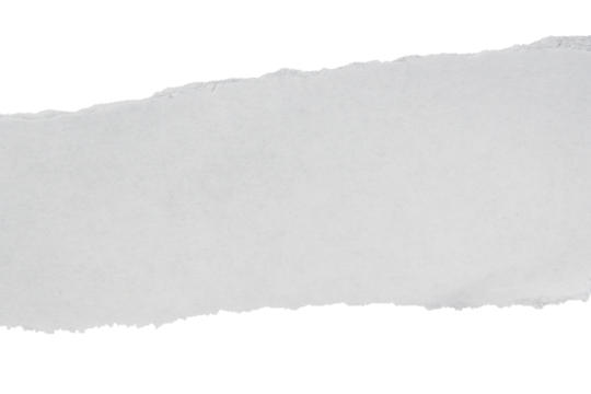 Vertical ripped paper sheet with uneven edge