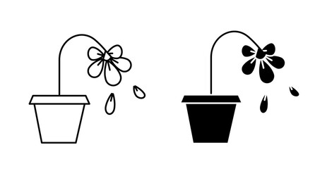 Low Energy Flower Icon, Withered Flower Icon