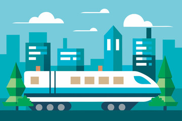 Vibrant flat style illustration of a modern object