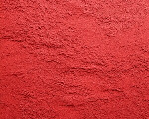 Fototapeta premium Textured red wall background with rough plaster surface