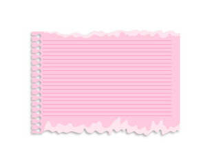 Pink notebook paper with lines illustration background