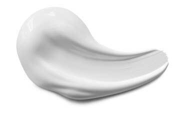 Soft dab of cosmetic lotion isolated for design