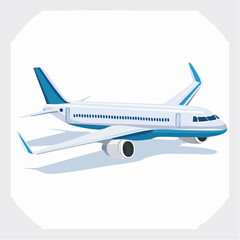 Fototapeta premium Airplane in Flight A Vector Illustration
