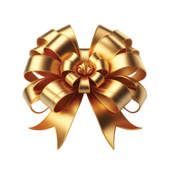 a golden gift bow vector