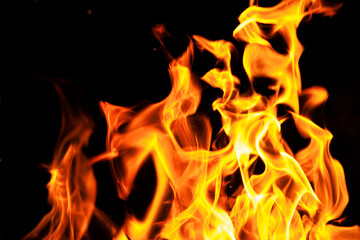 Close up of campfire flames Germany, Augsburg, 16 September 2025