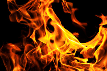 Fototapeta premium Close up of campfire flames Germany, Augsburg, 16 September 2025