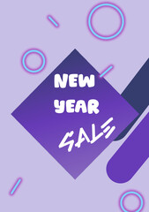 New Year sale design, happy new year sale