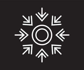 Centralized icon symbol concept for graphic design. Centralized icon symbol concept