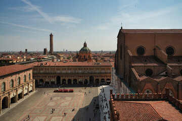 View of the old town of Bologna from the Clock Tower. © Mariusz