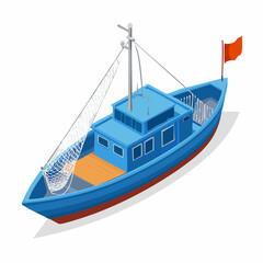 vector illustration of a ship
