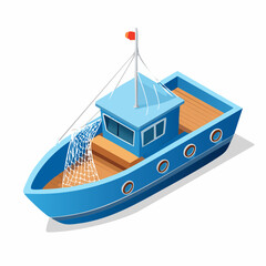 vector illustration of a ship