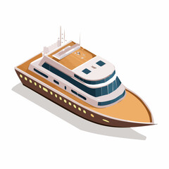 vector illustration of a cruise ship