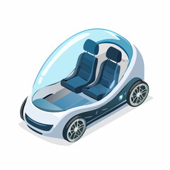 futuristic car isolated on white background