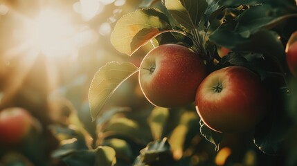 Golden Hour Apples: Nature's Sweet Delight