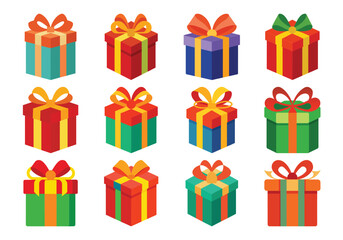 Colorful Gift Boxes Collection for Celebrations and Special Occasions