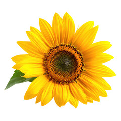 Fototapeta premium Bright yellow sunflower, detailed view