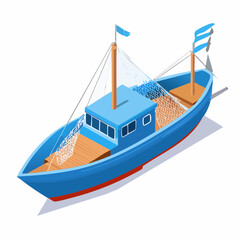 vector illustration of a ship