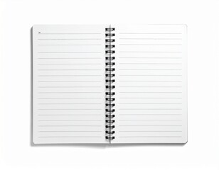 blank notebook isolated on white