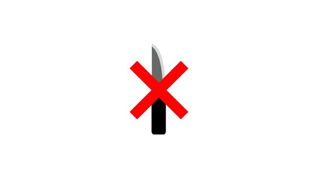 Animated video of the ban on sharp weapons